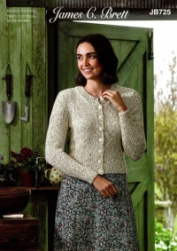 Knitting Pattern - James C Brett JB725 - Dotti DK - Ladies Cardigan